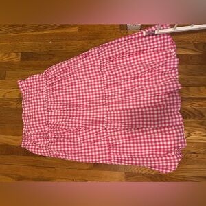 J. Crew Pink and White Gingham Maxi Skirt